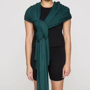 bleusalt 3 yard wrap shawl ruana - seaweed - teal - new